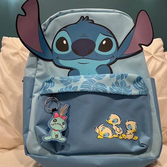 Bioworld Handbags - Bioworld Disney Lilo & Stitch Stitch with Ducklings 3D Backpack NWT 🌿 Scrump